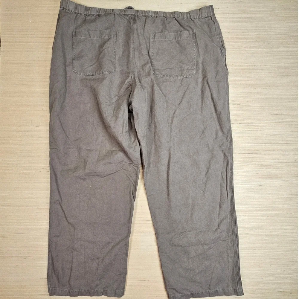 Solitude Pants Mens XXL 46x30 Brown Linen Blend Drawstring Casual Beach Summer